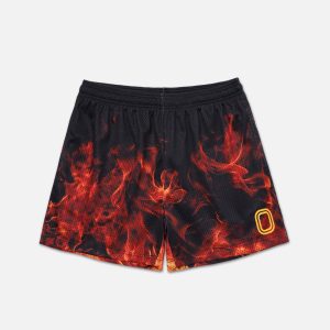 Overtime Orange Flame Shorts